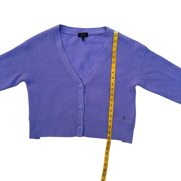 Rag and Bone Pierce Cardigan Cashmere Sweater Size L Rib Knit - Picture 8 of 11